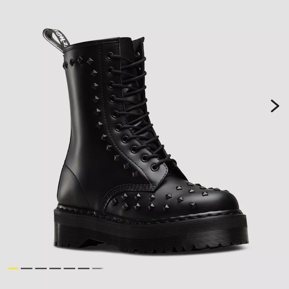 Dr. Martens Black 1490 Stud platform Boots